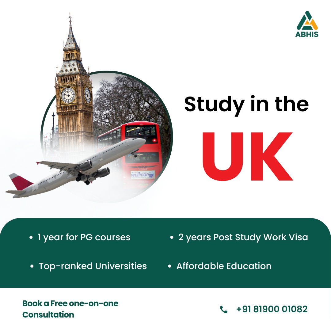 Abhis_overseas's tweet photo. Why is studying in the UK better than in other countries?

Contact Abhis Overseas now to find out!

#StudyAbroad #studyinuk #topuniversitiesinuk #studyabroadscholarships #EarthDay #StudyVisaUK #poststudyworkvisa #MastersinUK https://t.co/XyUZRFgC6n