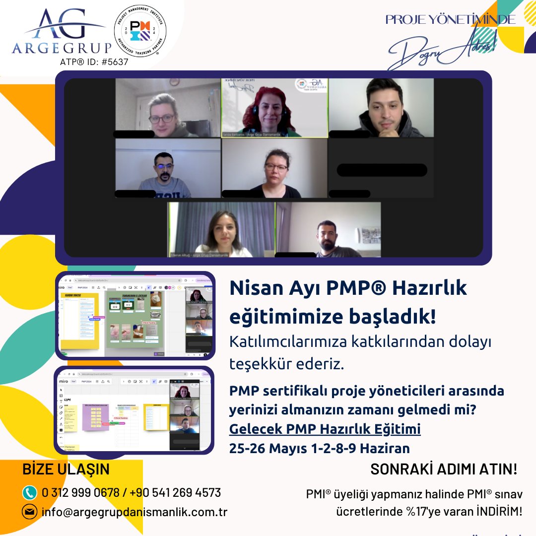 Nisan ayı Proje Yönetimi ve PMP®️ Hazırlık Eğitimimize başladık ! Gelecek eğitimimiz, 25-26 Mayıs 1-2-8-9 Haziran 2024 tarihlerinde gerçekleşecektir. Bilgi ve kayıt için: info@argegrupdanismanlik.com.tr #projectmanagement #projeyönetimi #businessanalysis #çevikprojeyönetimi