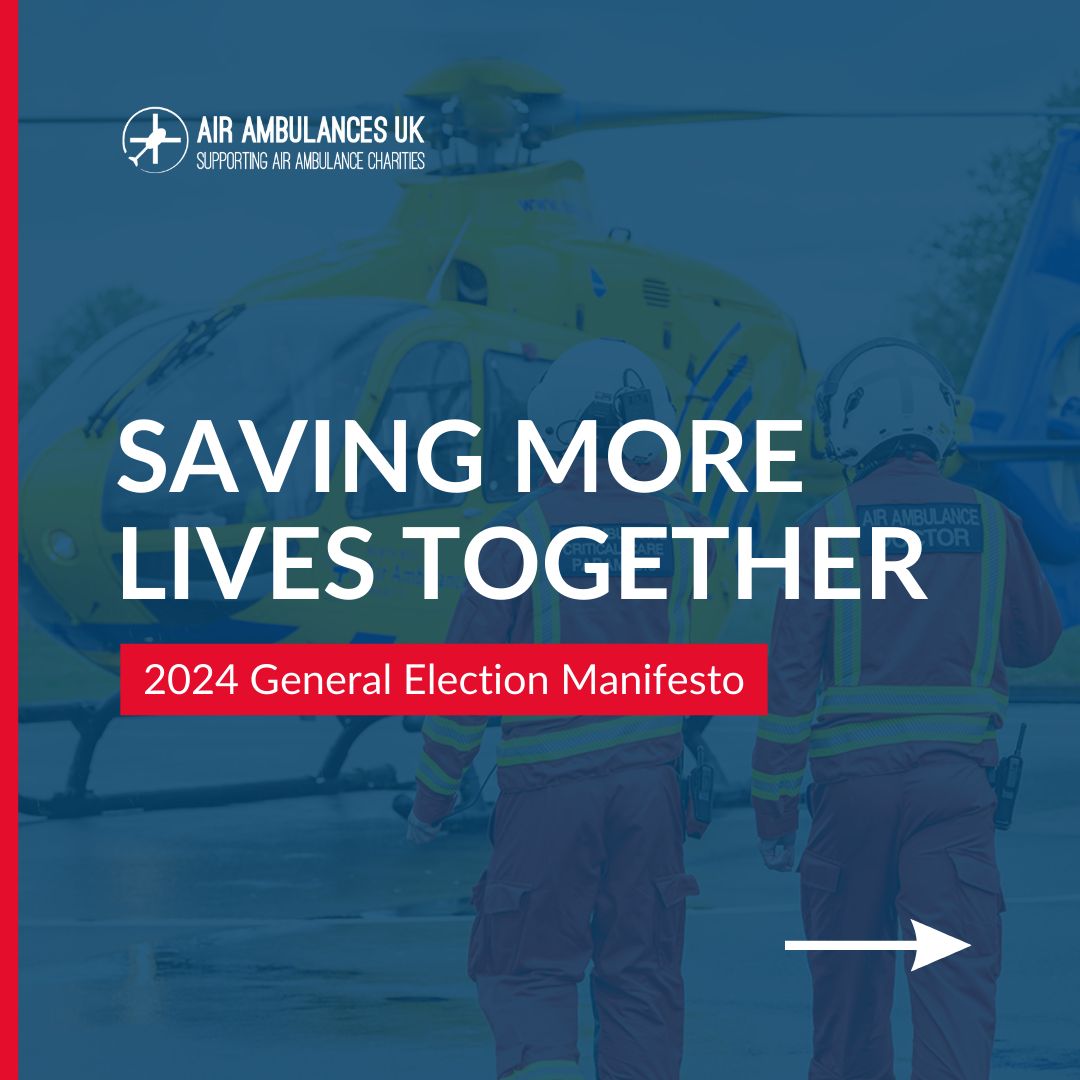 AirAmbulancesUK's tweet photo. 🚁 Exciting News!

Ahead of the upcoming UK General Election, Air Ambulances UK, in collaboration with Air Ambulance charities across the UK, has released the 2024 General Election Manifesto! 📜✨

To read our key policy pledges, visit here: https://t.co/yuGG9T1ylS https://t.co/twsRZhDZ8A