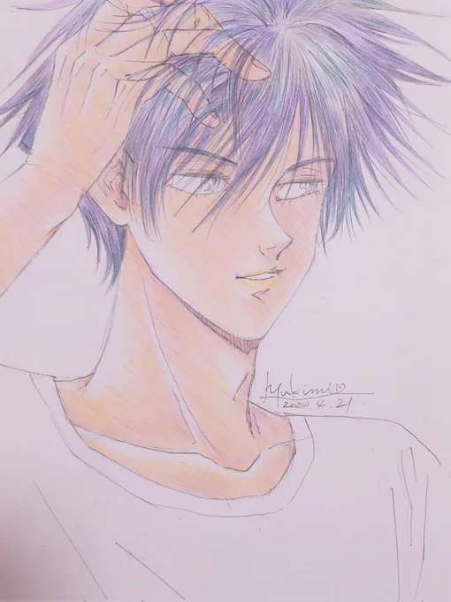 こんばんは(๑•ᴗ•ฅ今日はここまで1日お疲れ様でした(꜆*ˊᵕˋ)꜆rpなどのご支援ありがとうございます(⁎ᴗ͈ˬᴗ͈⁎)*·̩͙𓈒𓂂𓏸明日はTシャツと背景を塗ろう良い夜をね☆。.:*・゜ #呪術廻戦ファンアート  #伏黒恵 
