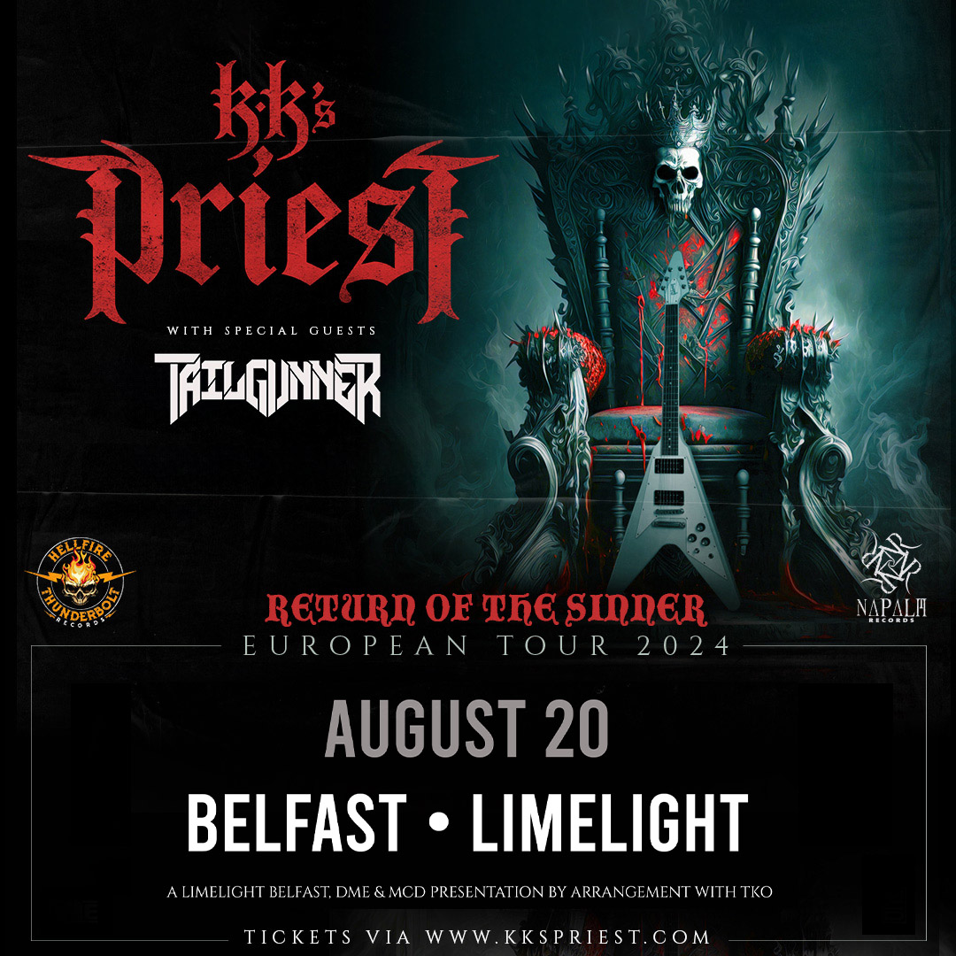 Heavy Metal powerhouse @KKsPriest have announced a headline show at The Limelight on 20th August! 🔥 For a chance to win a pair of tickets: LIKE, REPOST & TAG your +1 🏷️ Tickets on sale Wed at 10am from Ticketmaster.