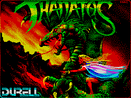 Favourite Speccy games...
Thanatos, 1986

Durell strike again with another unique game. The dragon sprite is huge, animation great & it even has parallax scrolling. I came across this reimagined title screen by MAC on ZX art - incredible artwork #zxspectrum #retrogaming