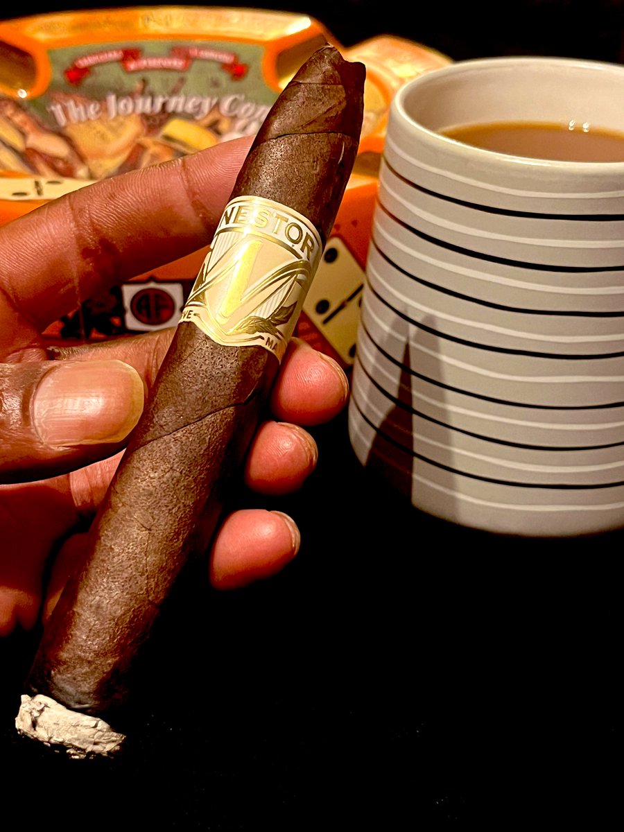 Good morning to all. Time to tryout the #NestorReserve Maduro made by #Nestor #Plasencia Sr. With  notes of pepper, earth, chocolate, and hints of sweetness. Rated an astounding ’93’ by Cigar Insider. #smokebreak #cigars #cigarlifestyle #cigarclub1on1