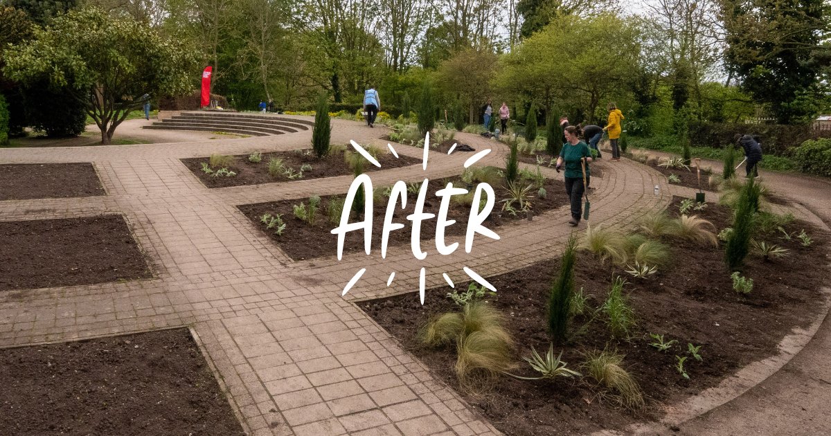 Happy #EarthDay 🌍 and thanks to everyone who volunteered on Saturday morning to bring the Jubilee Gardens flowerbeds to life with a new planting scheme created by Invisible Palace gardener Zoë Buckney & supported by @CPParkTrust 🌱🙏