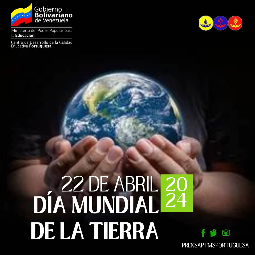 #Efemérides

*22 de abril, se celebra el Día Mundial de la Tierra*, para crear una conciencia común a los problemas ambientales como la superpoblación, la producción de contaminación o la conservación de la biodiversidad.

Cuidar es tarea de todos! 

#PtmsPortuguesa
