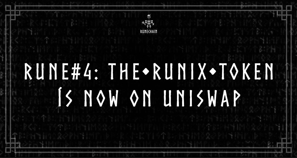 RUNE#4: THE•RUNIX•TOKEN is now trading on Uniswap

👉app.uniswap.org/swap?outputCur…