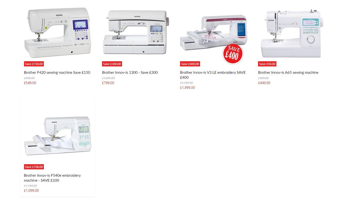 Fantastic offers on Brother Sewing and Embroidery Machines. All with free delivery available, while stocks last! Save up to £400! Shop now. jaycotts.co.uk/collections/sa…? #crafts #crafting