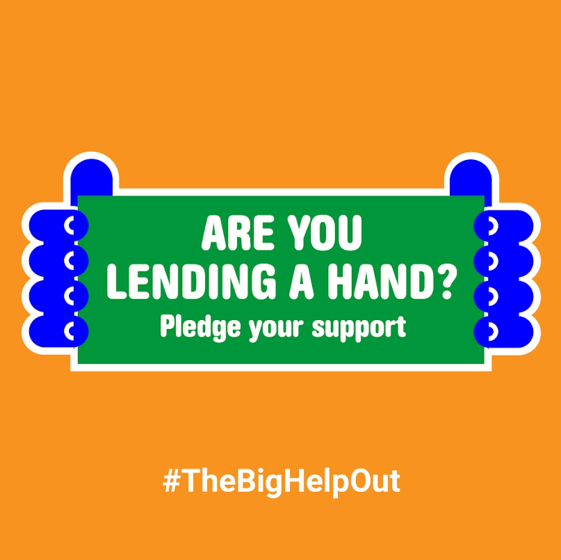 We’re joining the biggest mass volunteering event - #TheBigHelpOut, 7-9th June!

Pledge a day or an hour to create a positive impact  in communities and a cause of your choice.

Sign up to be the first to know opportunities in June - thebighelpout.org.uk
