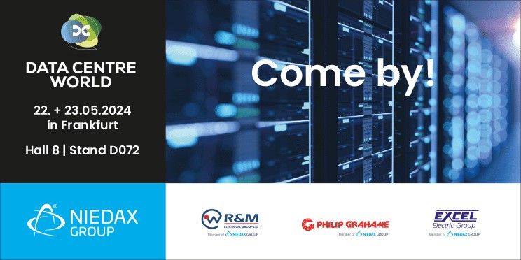 rmelectric's tweet photo. R&M will be exhibiting at Data Centre World Frankfurt on 22-23 May 2024. We look forward to welcoming clients old and new to discuss how we can save your company time and money on your next project. #datacentre #datacenter #mep #prefab #europe #DCWF @DCWFrankfurt https://t.co/tcJzz3p8Z5