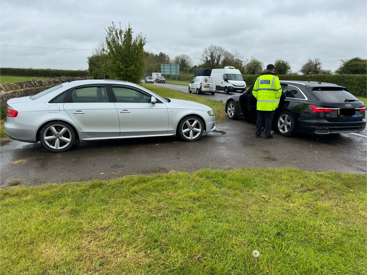 This vehicle was stopped as it was showing as not having insurance on the A40 at Northleach. Driver also had no licence and tested positive for cocaine! Now on his way to custody and his car off to the impound. #fatal4