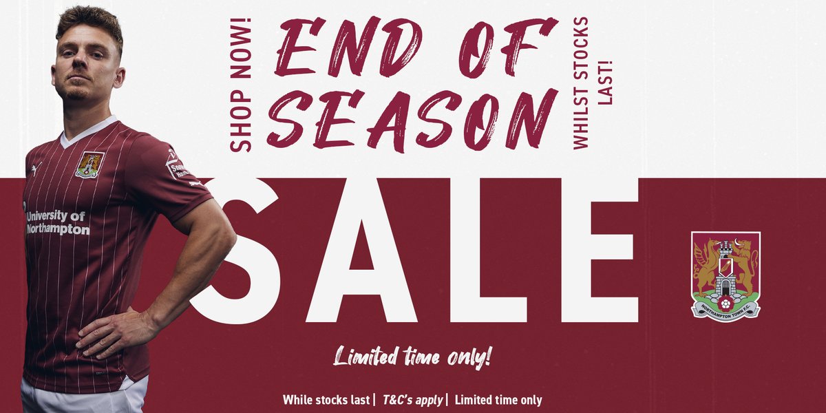 🛒The big end of season sale continues in the club store. Home and away shirts reduced to £20 ntfcstore.co.uk/sale/sale/ #ShoeArmy 👞