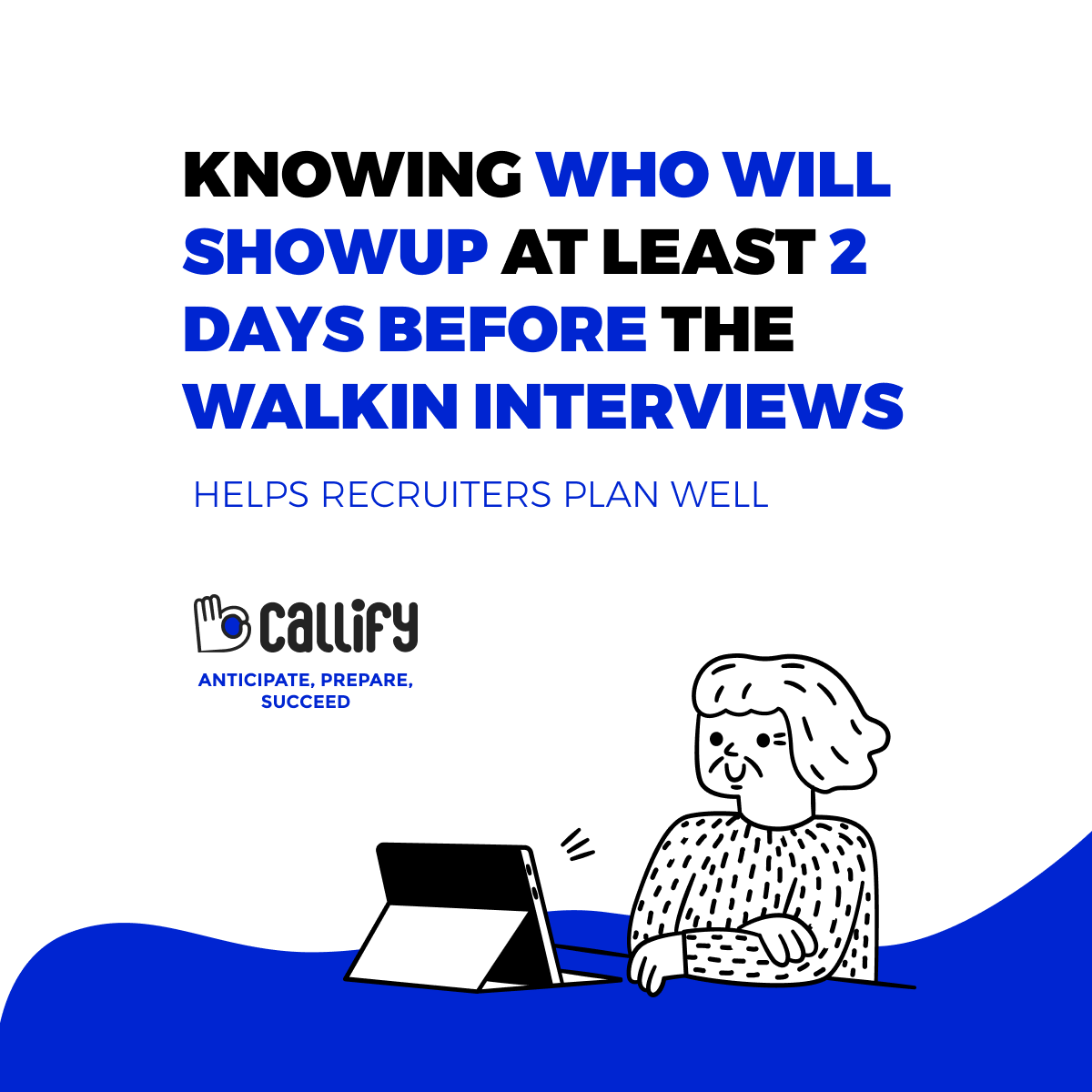 InCallify's tweet photo. Navigating the uncertainties of walk-in interviews can be a recruiter's nightmare. Gathering approximate data on candidate attendance becomes a task, making it challenging to plan the day effectively. But what if you could foresee who will show up at least two days in advance? https://t.co/F9pTBaAAvG