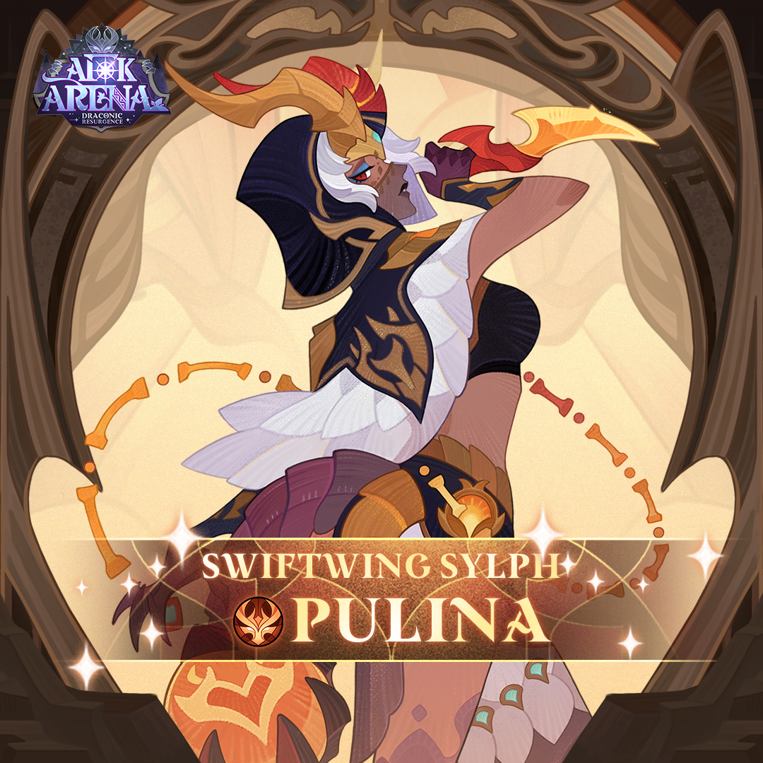 During battles, Pulina can knock her enemies afloat in the air and wield a magnificent skills combo. #AFKArena #DraconicResurgence