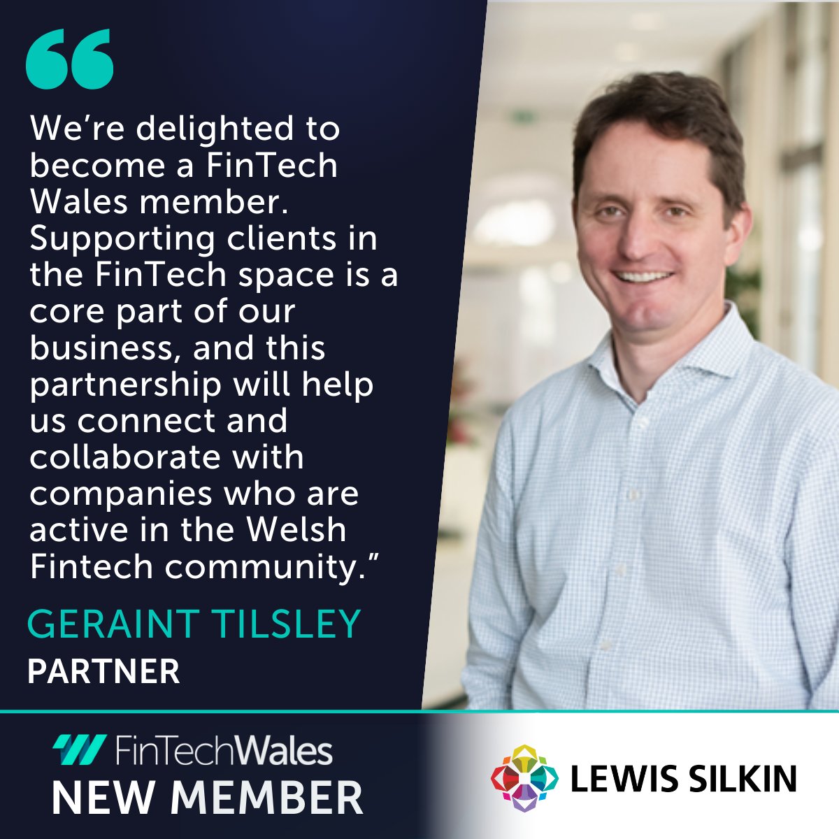 Welcome to FinTech Wales membership @LewisSilkin! 🏴󠁧󠁢󠁷󠁬󠁳󠁿 A top 60 law firm specializing in safeguarding businesses' core assets: ideas, people, and future prospects. Their expertise in creativity, technology, and innovation makes them a valuable addition to our community.