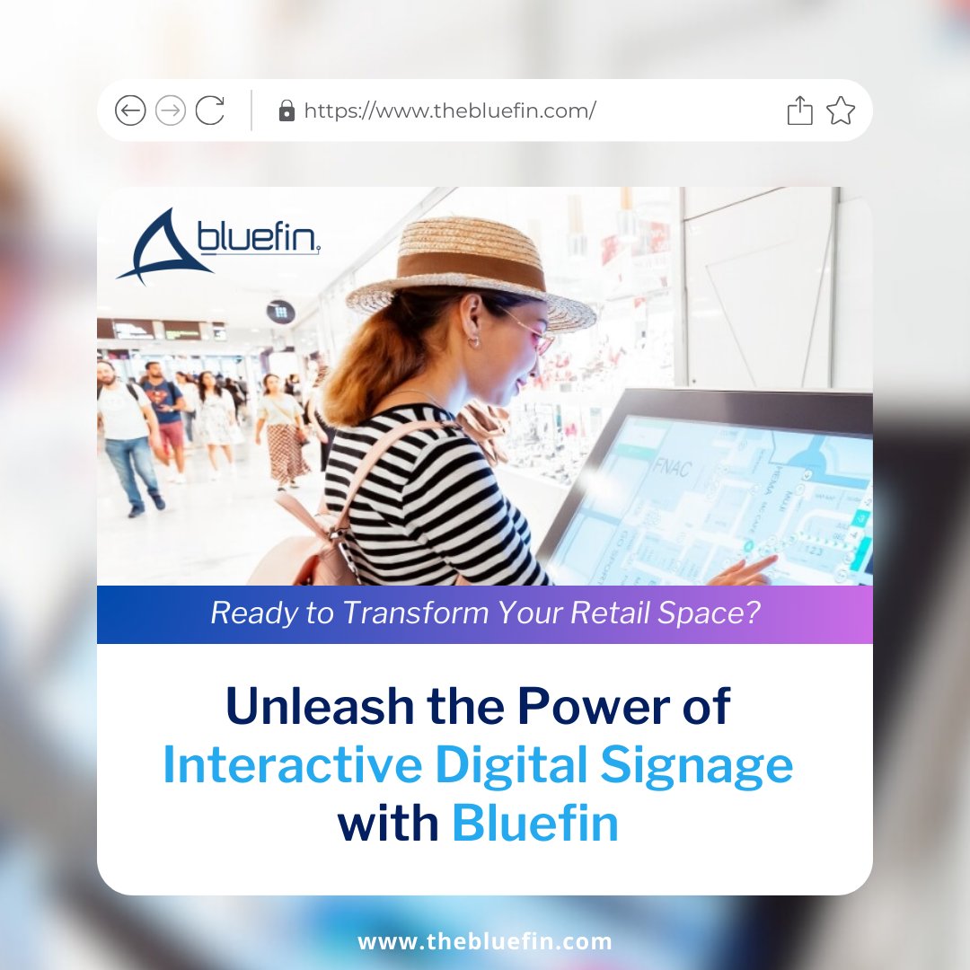 Interactive displays = informed customers. Discover our tech and see how easy it is to enhance shopping experiences.

ow.ly/1XZL50Riuzw

#BluefinLCD #SmallRetail #Solutions #Flexibility #Scalability #RetailSignage #DigitalSignage #RetailSolutions #Retail #DigitalTechnology