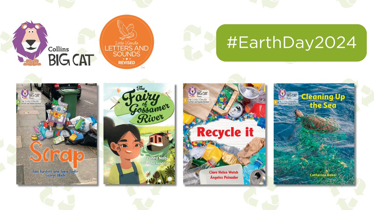 This #EarthDay the theme is Planet vs. Plastics, so we are spotlighting some of our Big Cat for @letterssounds books that cover themes related to recycling, ocean clean ups, pollution and waste. Find out more at: ow.ly/8sO250Rj5nI #EarthDay2024 #PlanetvsPlastics