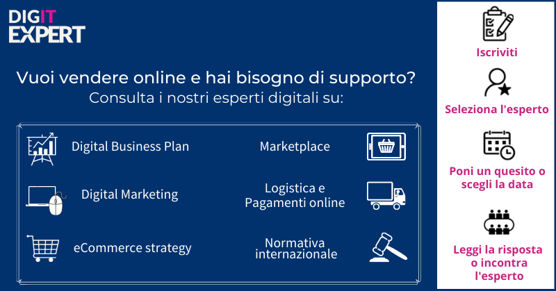 PromosItalia's tweet photo. Con #DigITExpert ๐ฟ๐ถ๐ฐ๐ฒ๐๐ถ ๐ฐ๐ผ๐ป๐๐ถ๐ด๐น๐ถ ๐๐ ๐ฐ๐ผ๐บ๐ฒ ๐ฒ๐๐ฝ๐ผ๐ฟ๐๐ฎ๐ฟ๐ฒ ๐ฐ๐ผ๐ป ๐ถ ๐ฐ๐ฎ๐ป๐ฎ๐น๐ถ ๐ฑ๐ถ๐ด๐ถ๐๐ฎ๐น๐ถ:
โ๏ธ invia il tuo ๐พ๐๐ฒ๐๐ถ๐๐ผ ๐ฎ๐น๐น'๐ฒ๐๐ฝ๐ฒ๐ฟ๐๐ผ
โ๏ธ fissa un ๐ฎ๐ฝ๐ฝ๐๐ป๐๐ฎ๐บ๐ฒ๐ป๐๐ผ ๐ผ๐ป๐น๐ถ๐ป๐ฒ di 30 minuti
Registrati ๐ https://t.co/aebNKGQQH7 https://t.co/CsMPguzCsQ