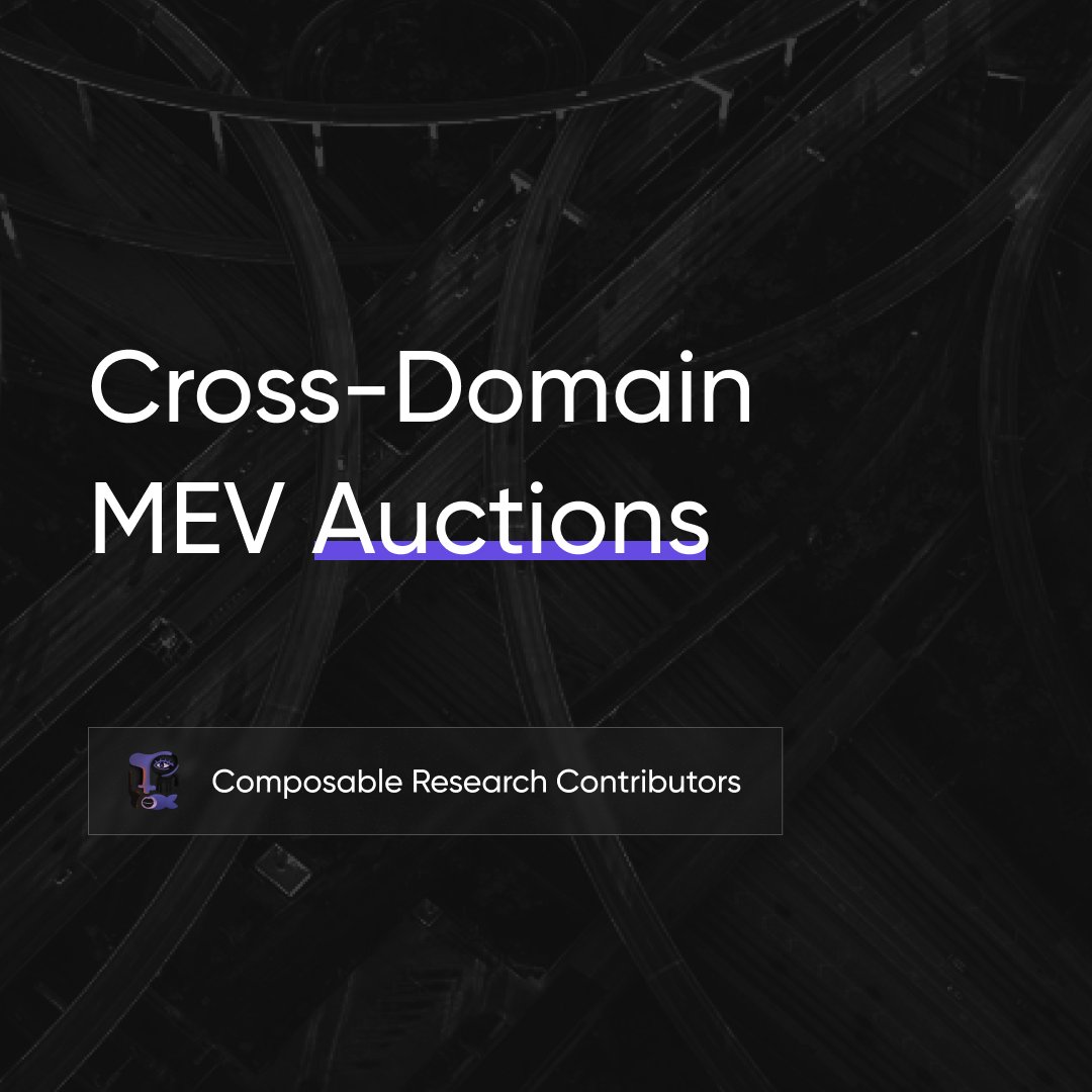 📚 New Research RFP: 'Cross-Domain MEV Auctions' 👇 Full Details Below 👇 ℹ️Info: In this RFP, the Composable Foundation seeks collaboration to develop infrastructure for cross-domain MEV auctions using the Block SDK from @SkipProtocol and the MEV-Boost Relay from Flashbots.…