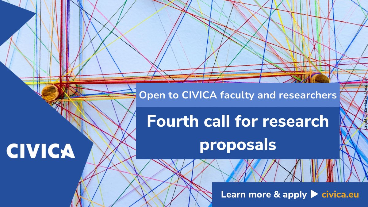 📣Calling all faculty & researchers across CIVICA! Have a research idea you'd like to explore? Thinking of collaborating with researchers from our partner universities? Apply to the fourth call for research proposals! 📄 ❗ Deadline is 2 June 🔗 loom.ly/e-sAy10