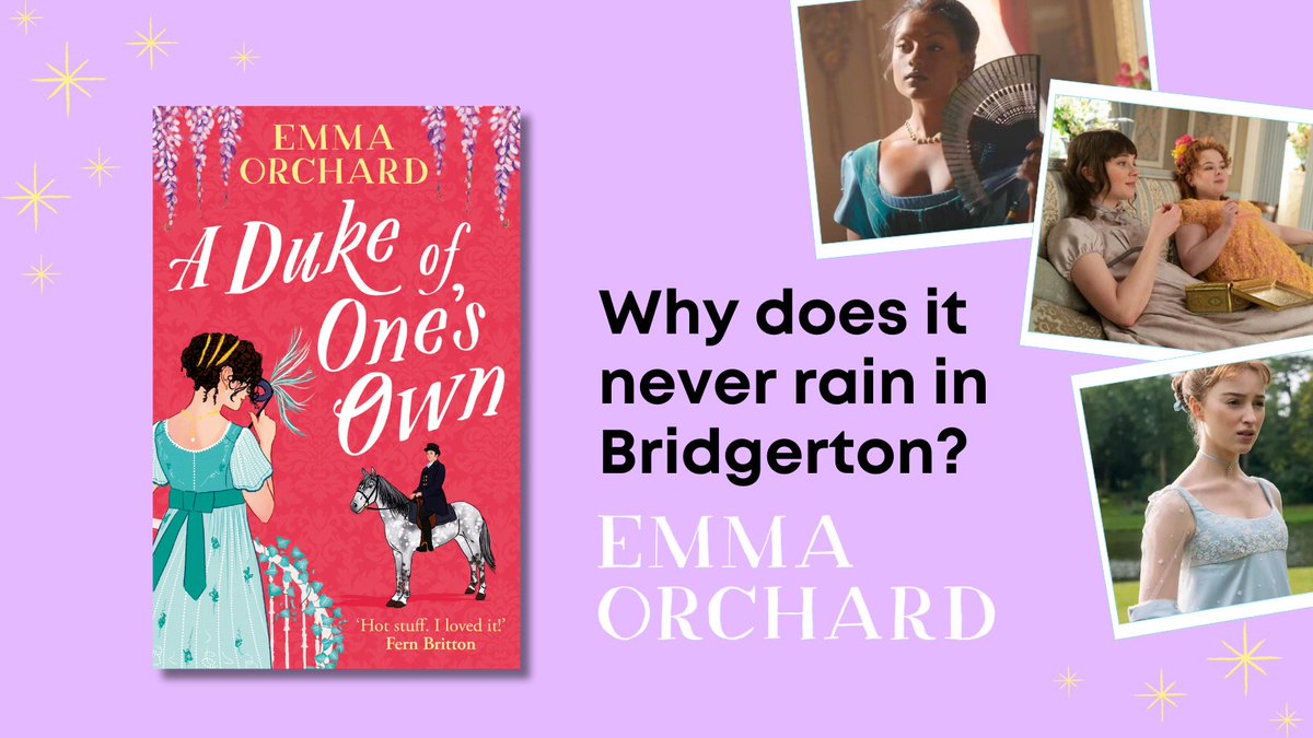 Have you ever noticed the lack of rain in Regency-based fiction like Bridgerton, Georgette Heyer or Jane Austen novels? And why *those* rain scenes are extra special? 🤭 @EmmaOrchardB is here to tell you about the year of no summer in 1816. Read it here 📖 bit.ly/dukeofonesownb…