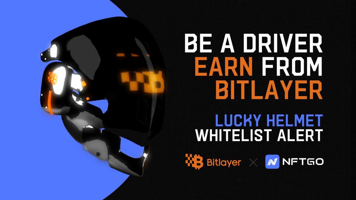 NFTGo x Bitlayer 5 WL s Giveaway!

#Bitlayer #LuckyHelmet is Bitlayer’s first official NFT with a variety of practical utilities. Holders may receive airdrops from Bitlayer and other ecosystem projects, be rewarded with multiplier campaign points, be granted with priority…