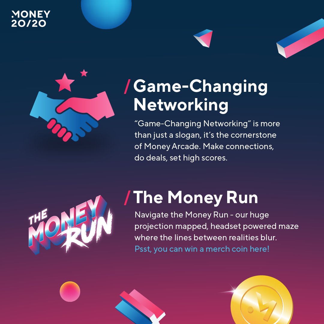 Forget everything you know about arcades - we're bringing to you game-changing networking opportunities with Money Arcade, powered by @Xsolla. Make connections, do deals, set high scores — and don't leave without navigating the Money Run! #Money2020Asia
