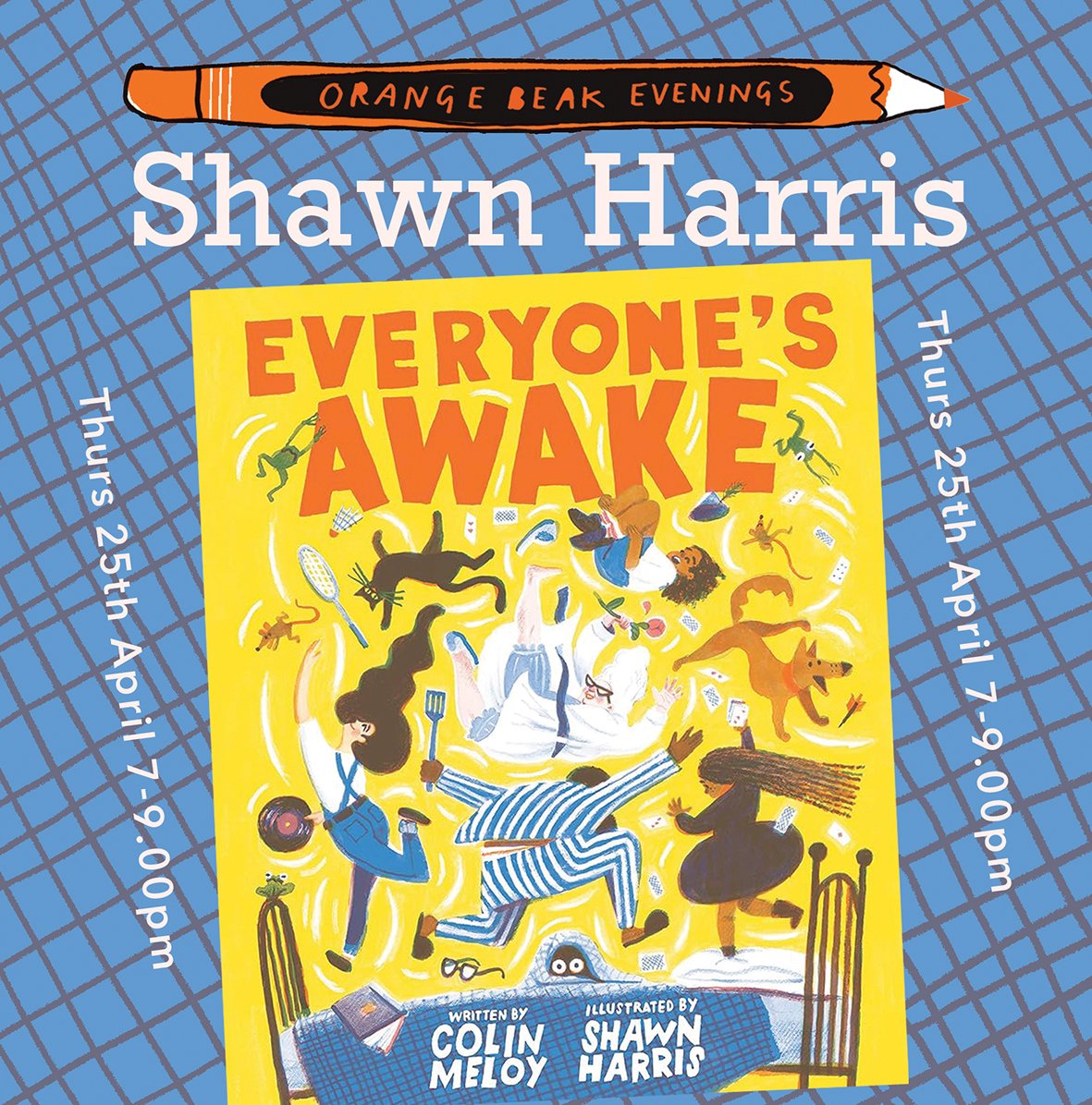 Our next Orange Beak Evening (this Thursday!) is with author and illustrator, Shawn Harris. Tickets on sale through Eventbrite here: eventbrite.co.uk/e/online-talk-… #shawnharris