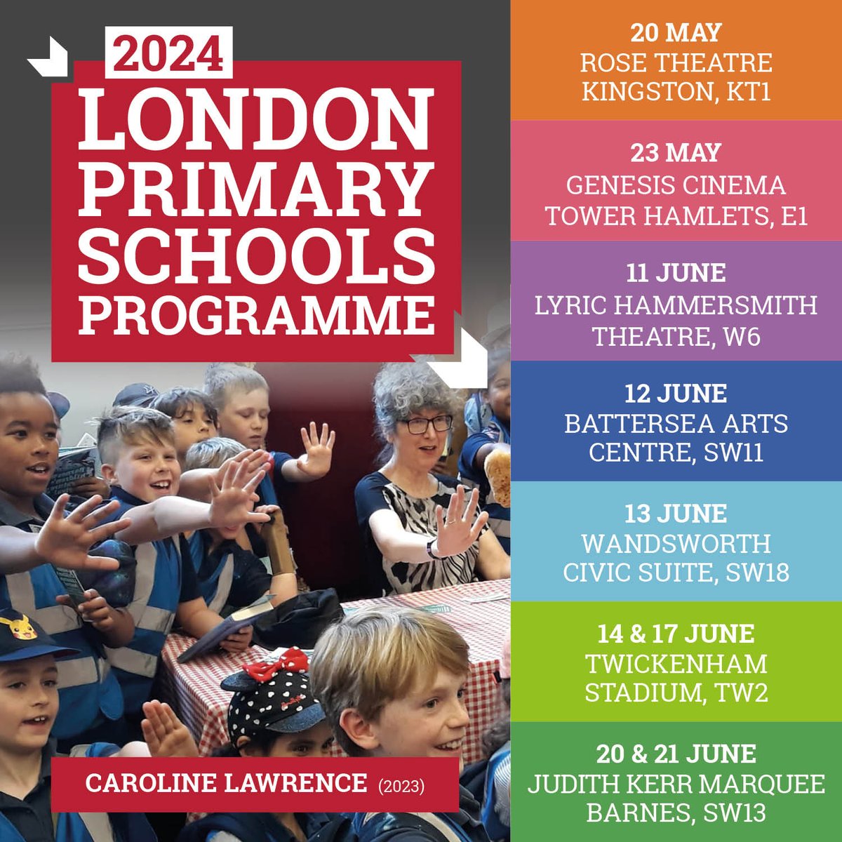 #TEACHERS! Bookings are now open for our Primary Schools Programme. We're providing over 15,000 FREE places all over London so make sure your class doesn't miss out! Check out our full programme here: barneskidslitfest.org/schools/