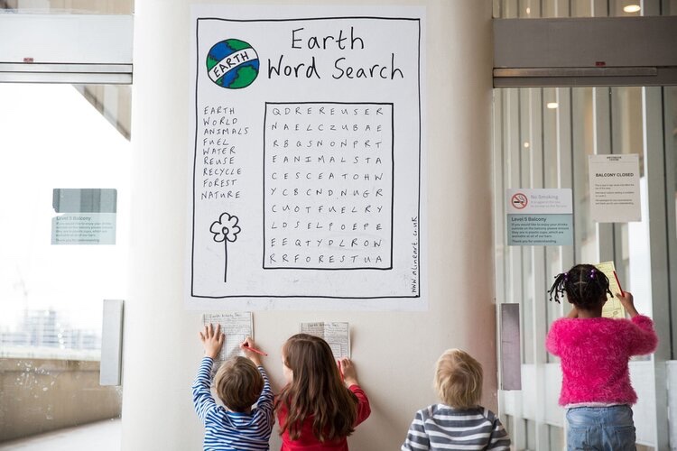 Happy Earth Day! looking back at our Earth activity trail from Southbank Imagine children’s festival 2020 #alineart #familyarts #earthday