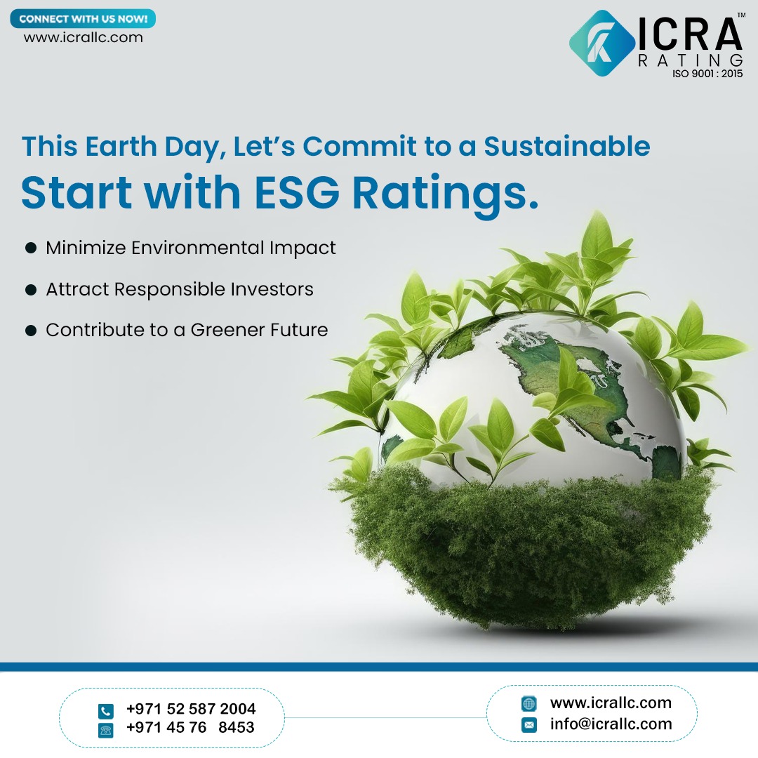 By integrating ESG principles, businesses can contribute to a healthier planet and a more sustainable future for all.

Call us at 📞+971 50 166 7030, +971 52 587 2004
or visits icrallc.com
wa.me/971525872004 

#EarthDay2024 #SustainableBusiness #ICRA