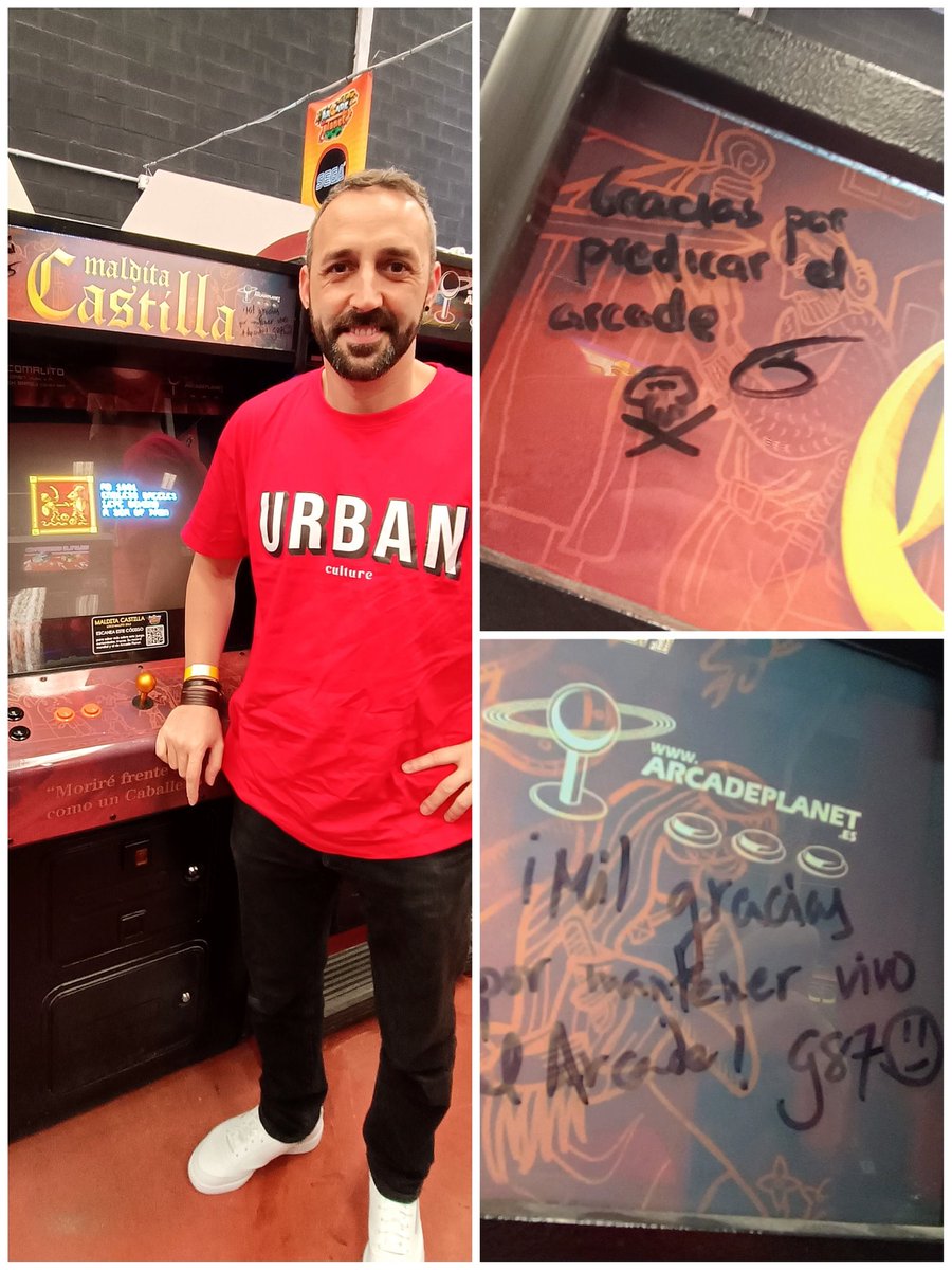outa_videogames's tweet photo. Poder disfrutar de #MalditaCastilla en una arcade esta a otro nivel 😍
Mil gracias por hacerlo posible @Locomalito y @arcade_planet 🙏☺️
#outatimevideogames #frikitona #acardeplanet #locomalito #arcade #retro https://t.co/QgIIelPmnC