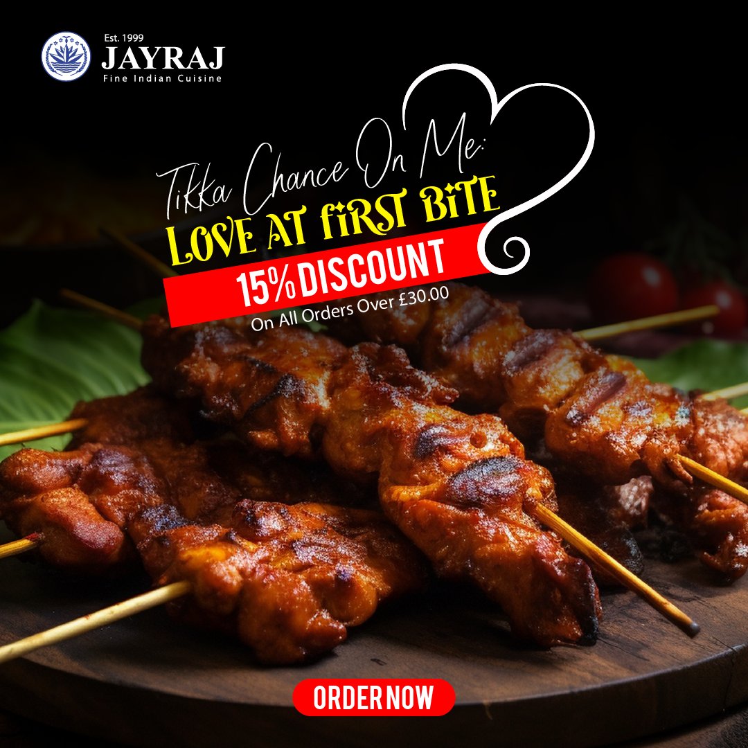 Redefining delicious, one unique dish at a time.

📲 Order Now: jayraj.co.uk

#JayRaj | #JayrajDelights | #IndianCuisine | #IndianFoodie | #CulinaryAdventure |#indianrestaurant