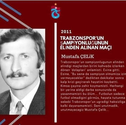 'AH'ımız var. Mustafa Çelik 22/04/2011 tarihinde vefat etti.