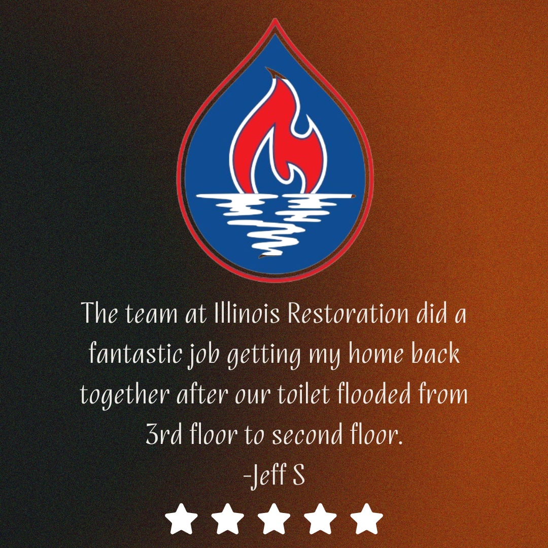 A recent 5 star review from another one of our satisfied customers. Thank you Jeff! 
#5star #restoration #reviews #waterdamage #flood #waterrestoration #fire #firedamage #firerestoration #lisle #naperville #frankfort