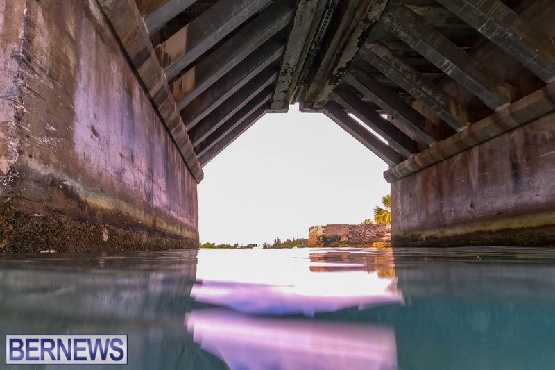 Water under the bridge...literally....a look under Somerset Bridge #Bermuda #ForeverBermuda Bernews.com