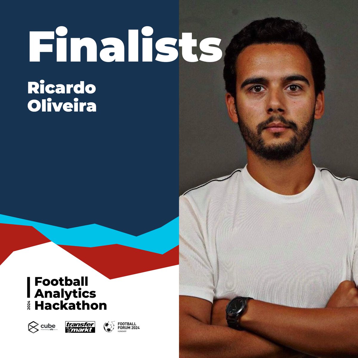 🔥INTRODUCING HACKATHON FINALISTS🔥 Ricardo Oliveira (25, Portugal) Has a Master's in Sports Management and has already had several jobs as a director, scout, and analyst in Portuguese football clubs, as well as foreign experience in Greece. Now, he’s supporting the