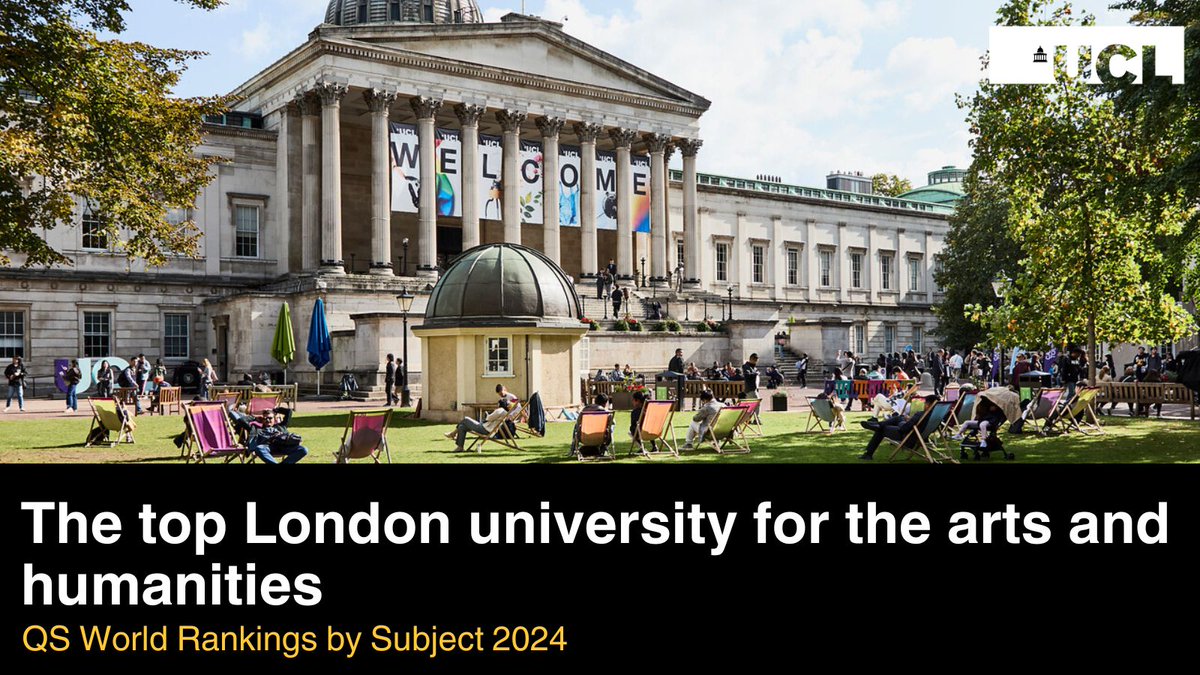 @ucl @UCLSSEES @UCLSELCS @EngliciousUCL @UCLDIS UCL is the top London university for the arts and humanities in the QS Subject Rankings 2024! Find out more about UCL Arts & Humanities: buff.ly/4d45inV @UCL