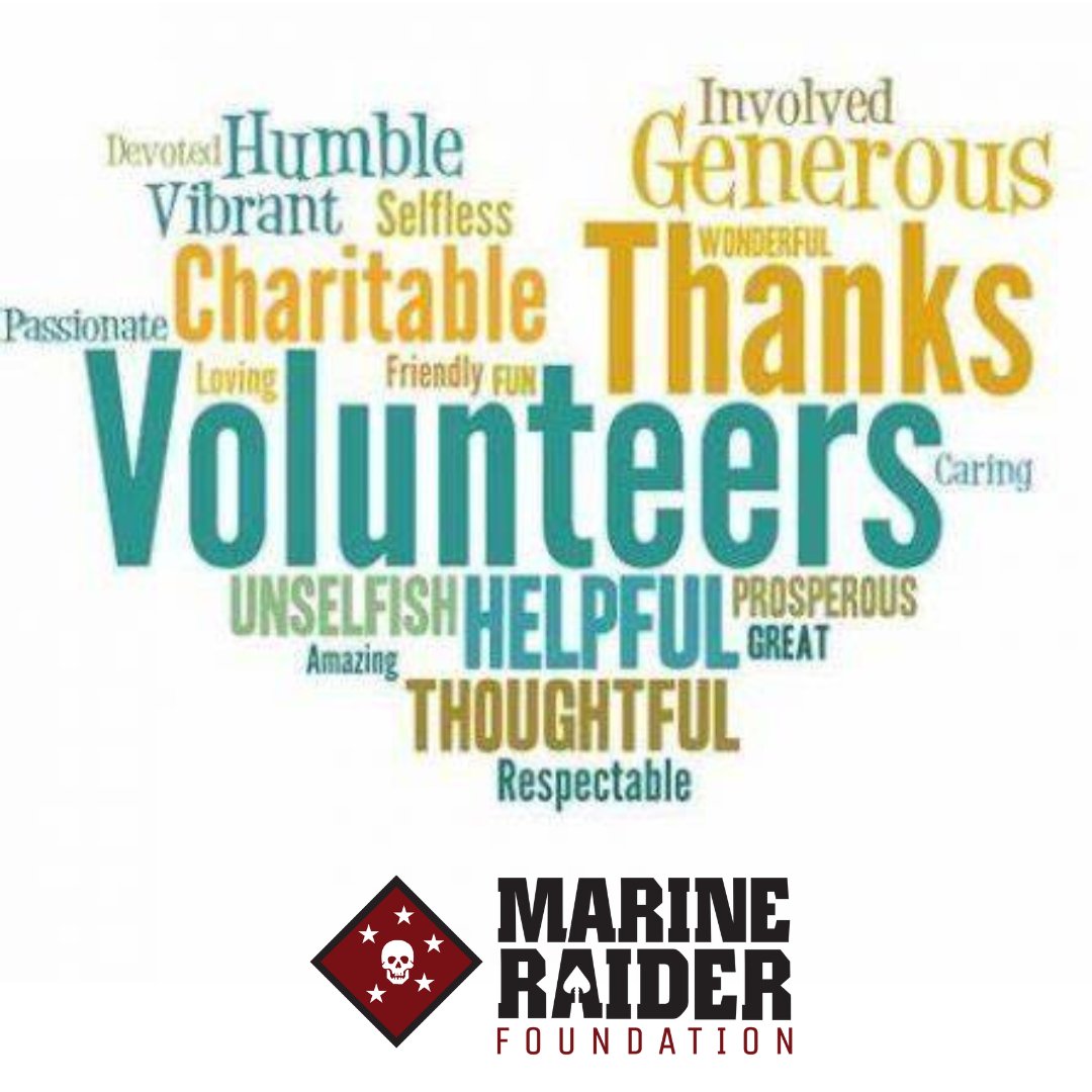 During National Volunteers Week, we are celebrating & thanking everyone who has given their time & talent 'Helping those who have sacrificed the most,' including our Board, Ambassadors, event hosts & helpers! You are key to our mission success! marineraiderfoundation.org/the-foundation…