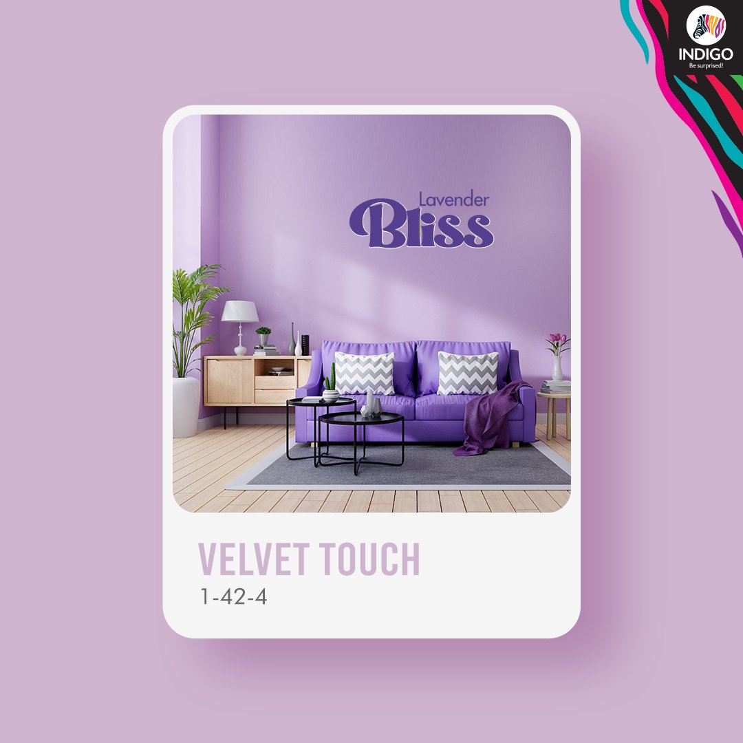 Elevate your space with @IndigoPaint’s shade – Velvet Touch (1-42-4) - a heavenly hue that brings ethereal charm, painting tranquillity into every corner.​ #IndigoPaints #HomePainting #housepainting #BeSurprised #Interior