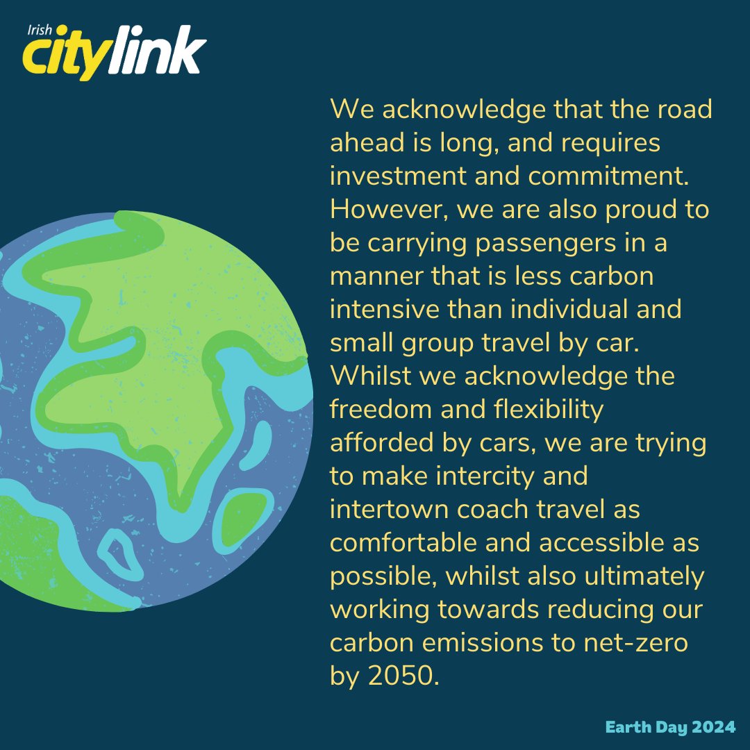Happy #EarthDay! Did you know that taking the bus is not only a cost-effective mode of transportation but also a fantastic way to reduce your carbon footprint? Join us in making a positive impact this #EarthDay by choosing bus travel and contributing to a sustainable future 🚌🌍