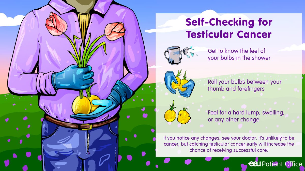 When testicular cancer is found early, in Stage 1, 99% of patients are cured after treatment. Remember to self-check regularly and talk to your doctor if you have any concerns.