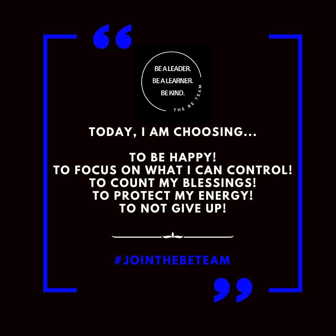 Today is a new day, full of endless possibilities and opportunities. 

It's a chance to start fresh and set your intentions for the day ahead. 

#jointhebeteam