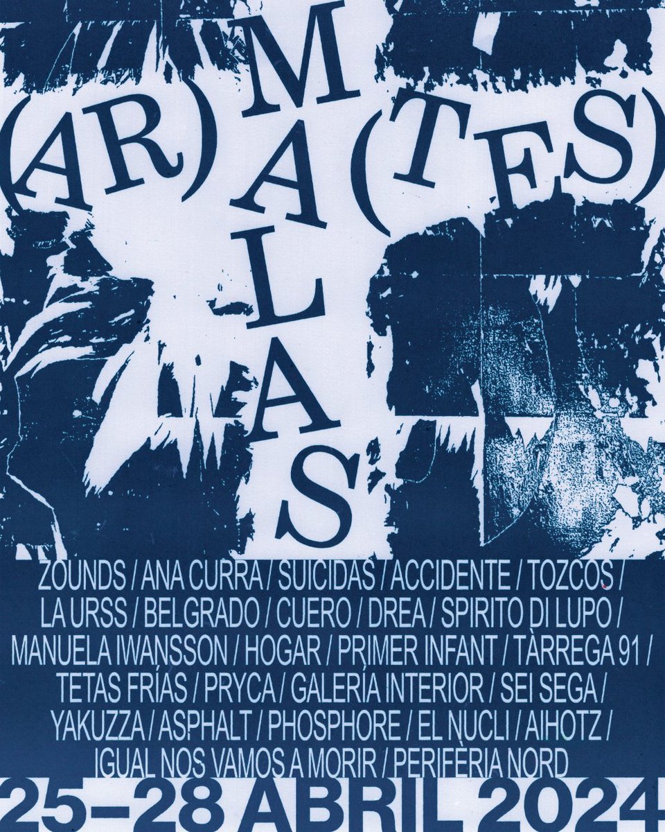 El Festival Malas Artes se celebra aquesta setmana, del 25 al 28 d'abril, a diferents sales de #Barcelona 💥 🖤 Amb actuacions com les de La URSS o Belgrado, que formen part de la família #FestivalBAM. Aconsegueix les teves entrades! 📲 industriasmda.com