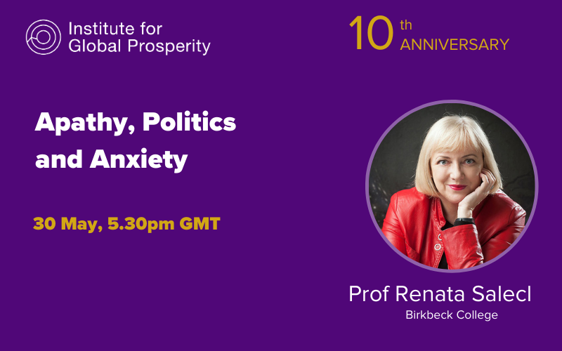 As Europe, India, the US and UK prepare to go to the polls, in her upcoming talk Prof Renata Salecl @BirkbeckUoL takes us on a journey to explore how politics is failing us and the world. Sign up here ucl.ac.uk/bartlett/igp/e…