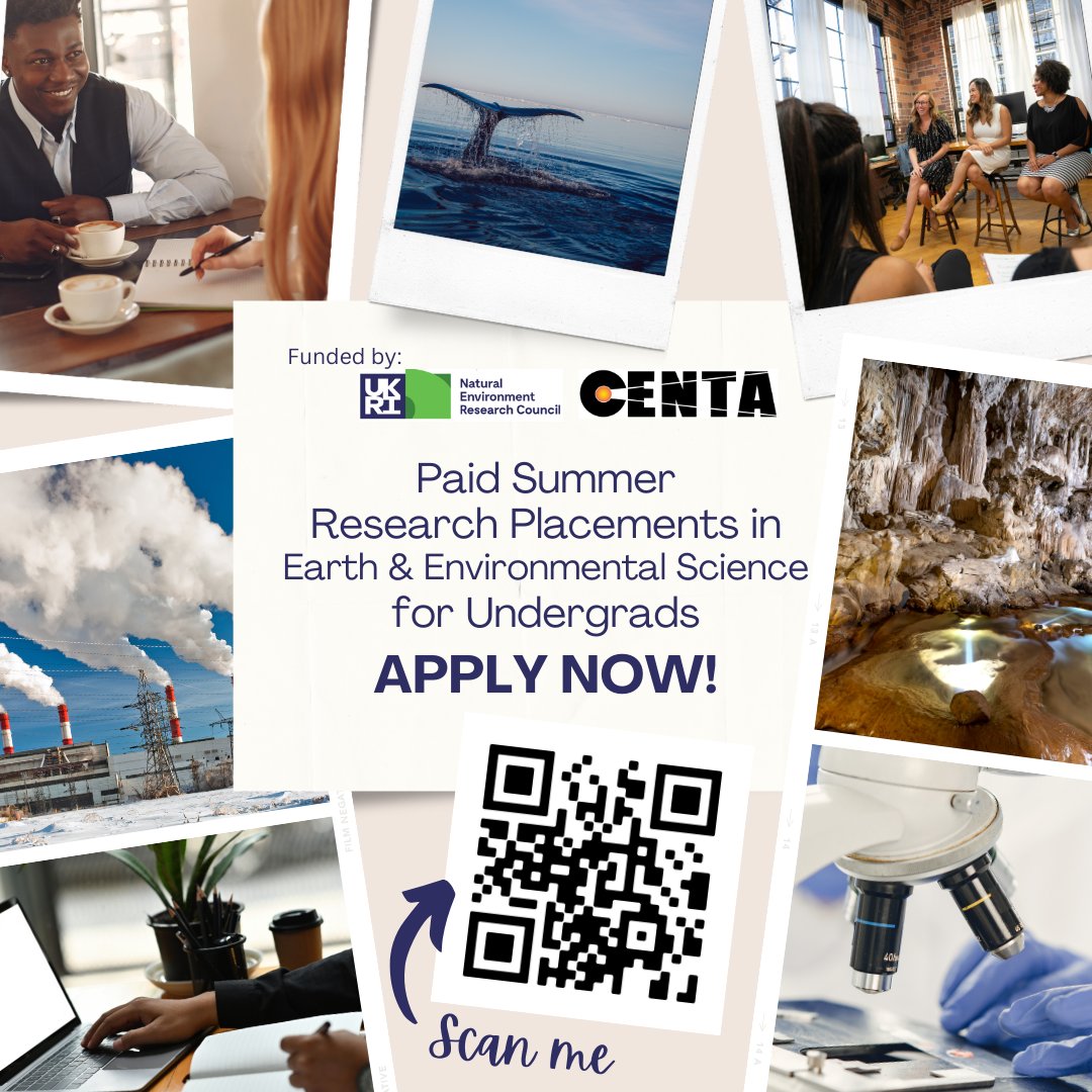 Are you a Minority Ethnic Home-fee undergrad? 🌍 Discover Paid Summer Placements in Earth & Environmental Sciences! 💼 Gain valuable experience and explore your passion for the environment! 🌱 Application Deadline: Mon 13 May 2024 📅 Apply now: centa.ac.uk/centa-research… 🖱️