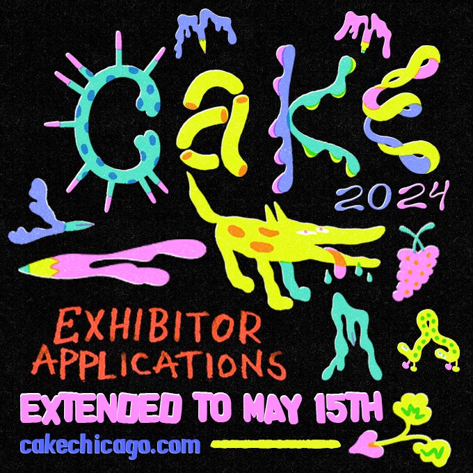 Times arrow is always marching forward and things fall on the wayside sometimes. We know oh to well! Soooo, we're extending our Exhibitor Application Deadline to MAY 15TH!! Don't miss out on your chance to table at CAKE 2024! 🍰Application here: docs.google.com/forms/d/e/1FAI…