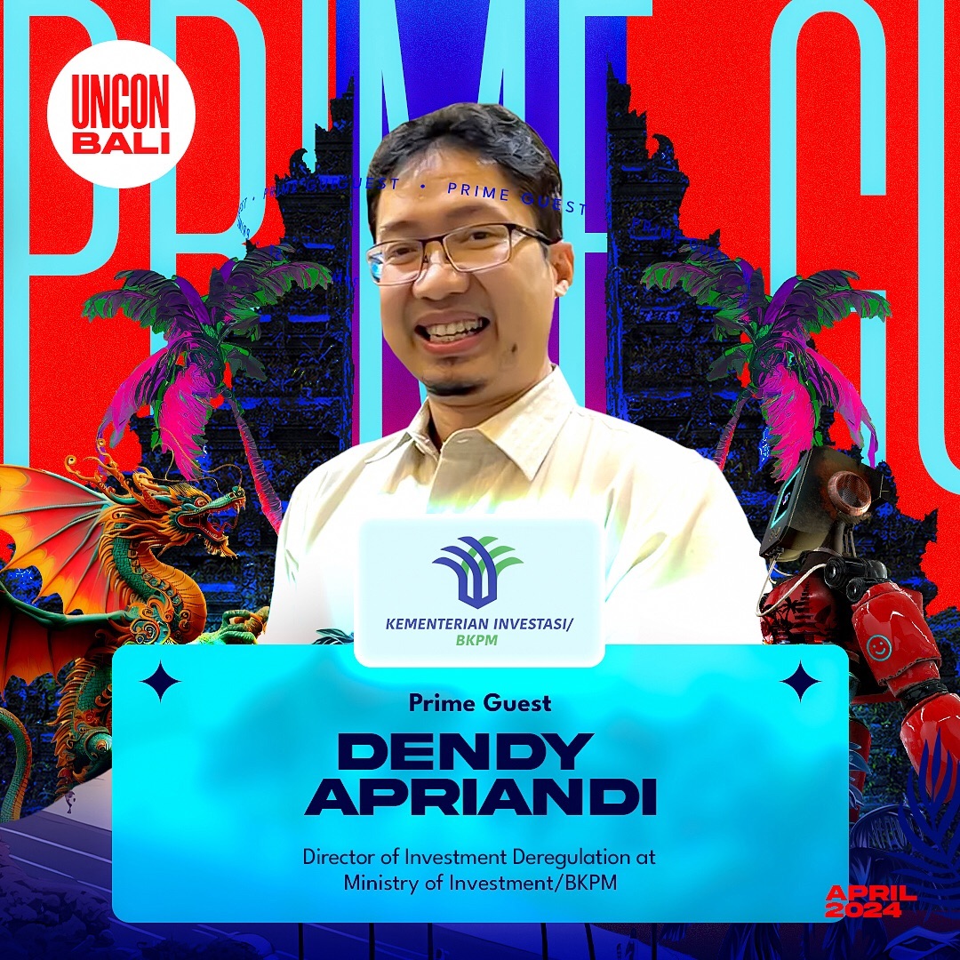 unconbali's tweet photo. UNCONFERENCE BALI PRIME GUEST! ๐จ
Dendy Apriandi, currently serves as the Director of Investment Deregulation at Ministery of Investment/The Indonesian Investment Coordinating Board.
#UnconferenceBali
#UnParalleledConference
๐ฎ๐ฉ https://t.co/fy6RwoX7D5