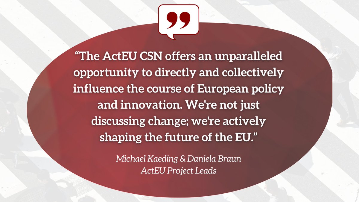#ActEU's leadership on the importance of our #HorizonEU project's Civil Society Network 👇

Learn more ➡️ acteu.org/civil-society-…