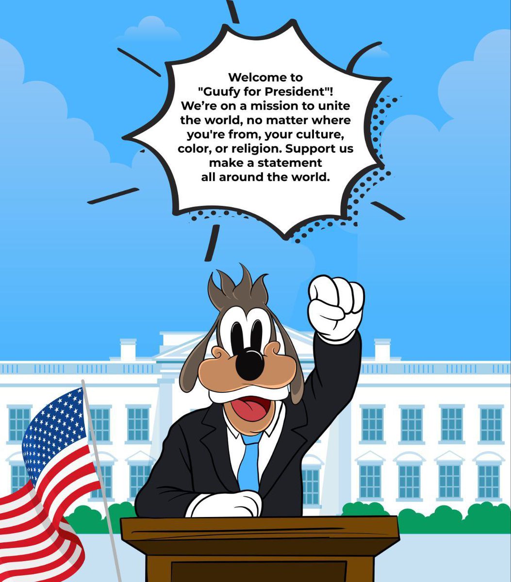 Deerayfrank's tweet image. Join me in creating a future where every creature, big and small, has a voice. Together, let&apos;s make paw prints in history! 🐾 #GuufyForPresident #VoiceForAll