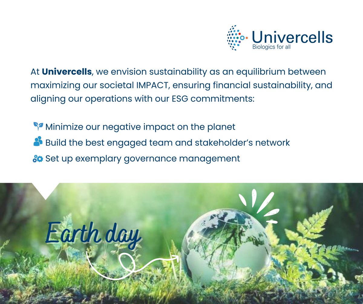 Today, we're highlighting our commitment to sustainability, integral to our daily goals. <a href="/Univercells_sa/">Univercells</a> aligns its strategy with the SDGs, focusing on global health &amp; promoting local autonomy in healthcare. Let's celebrate our planet &amp; all efforts towards a greener future.